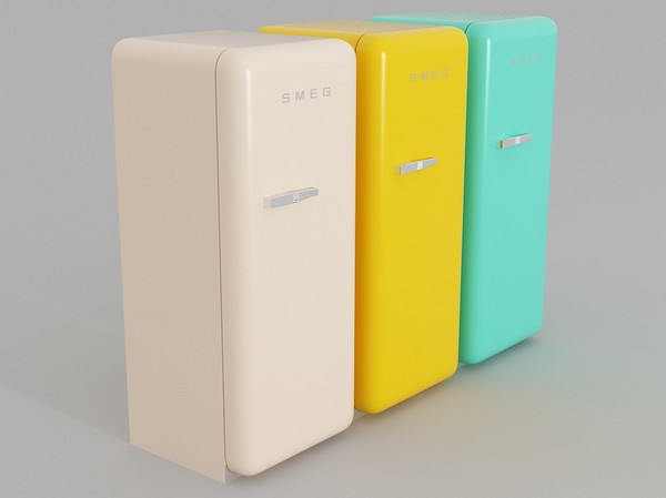 maya 1950 s fridge smeg - SMEG Fridge by creator3d
